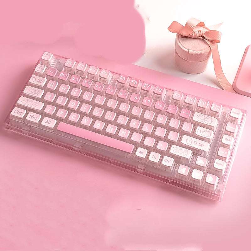 Fashion Mechanical Keyboard, Hot-swappable Keyboard, RGB Wireless Keyboard - available at Sparq Mart