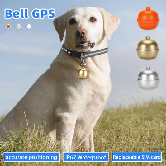 Interchangeable Card, IP67 Waterproof, Pet GPS Bell Locator - available at Sparq Mart