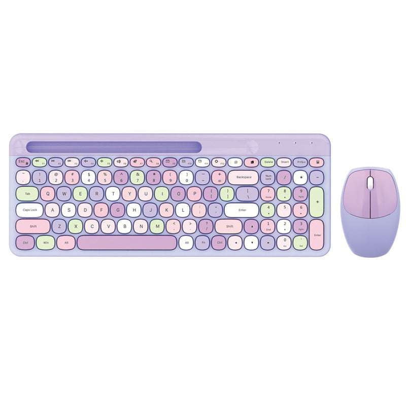 Colorful wireless keyboard, Office wireless mouse, Wireless USB set - available at Sparq Mart