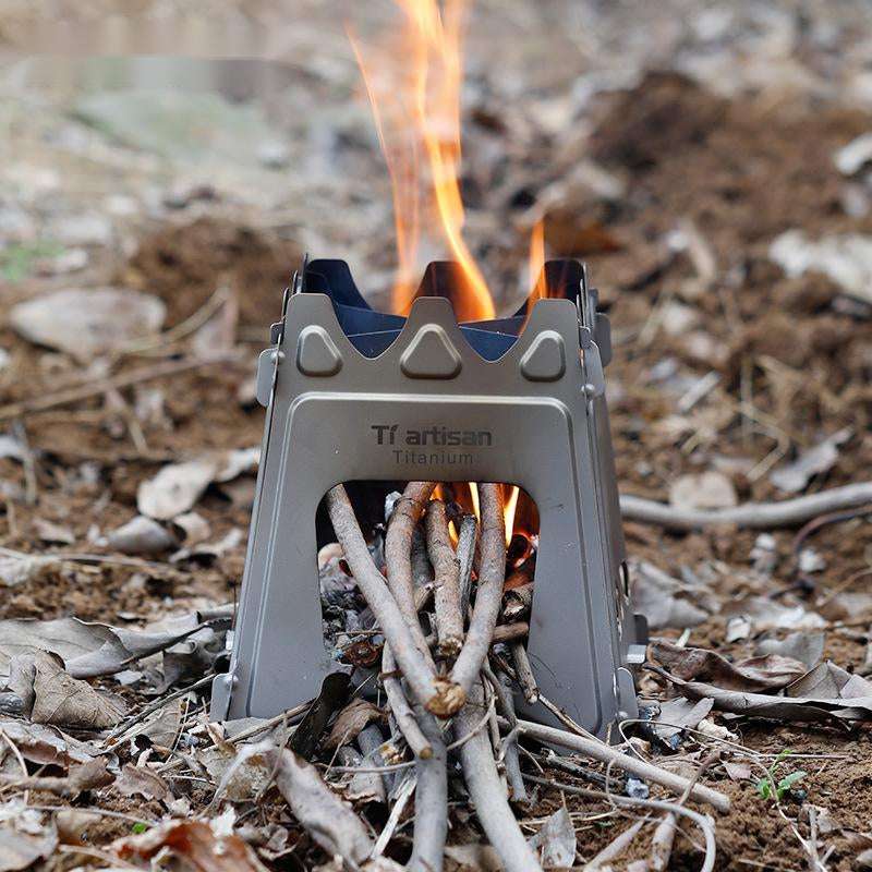 Portable Stove, Pure Titanium, Titanium Wood Stove - available at Sparq Mart