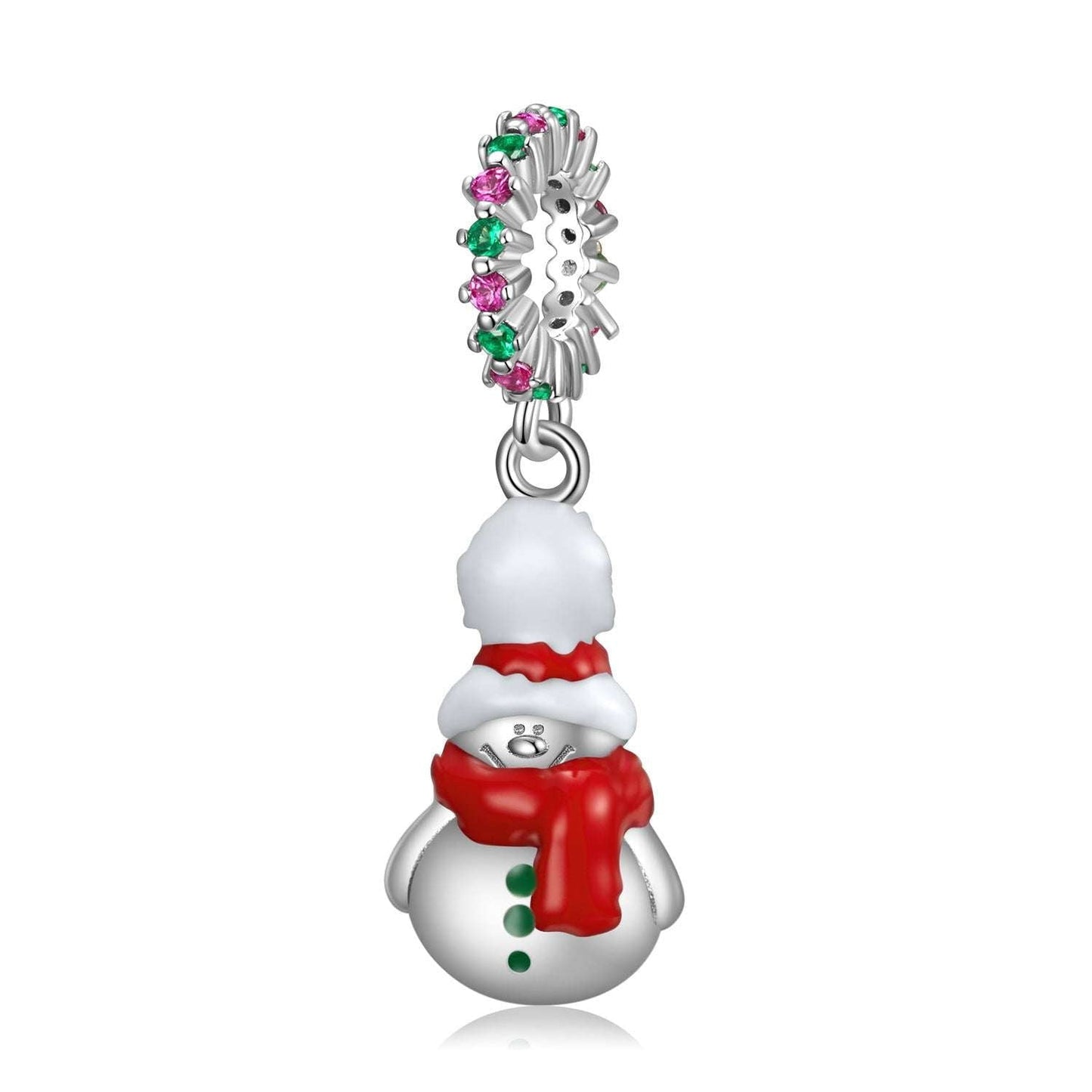 Fashion holiday bracelet, S925 snowman pendant, Sterling snowman charm - available at Sparq Mart