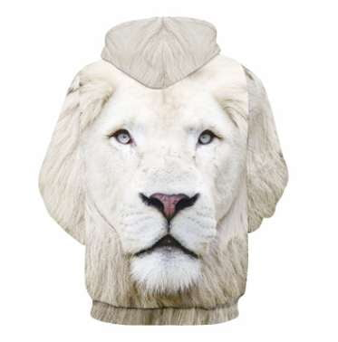 3D lion hoodie, casual oversized sweater, winter streetwear hoodie - available at Sparq Mart