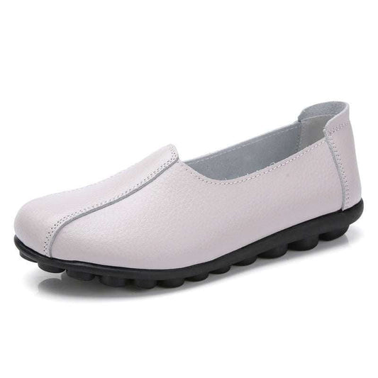 Casual Shoes, Stylish Cowhide Peas Shoes, Women's Large Size - available at Sparq Mart