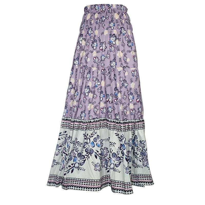 Elasticated Waist Skirt, Fashion Skirts Online, Printed Maxi Skirt - available at Sparq Mart