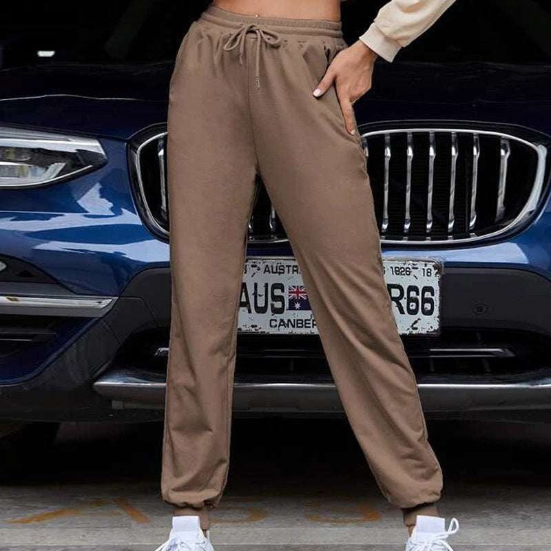 Lace-Up Sweatpants, Sports Pants Women's Feet, Stylish Casual Trousers - available at Sparq Mart