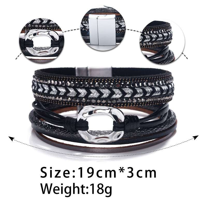 Magnet Bracelet, Multilayer Bracelet, Stylish Bracelet - available at Sparq Mart