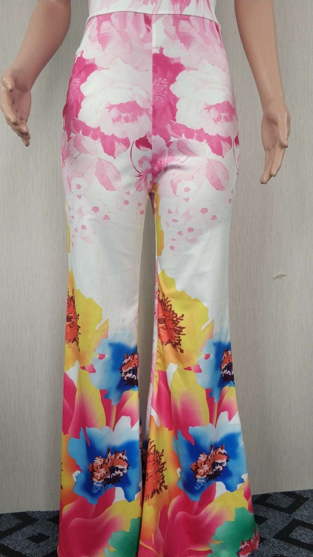 Plus Size Jumpsuit, Sexy Sleeveless Outfit, Tie-dye Fashion Apparel - available at Sparq Mart