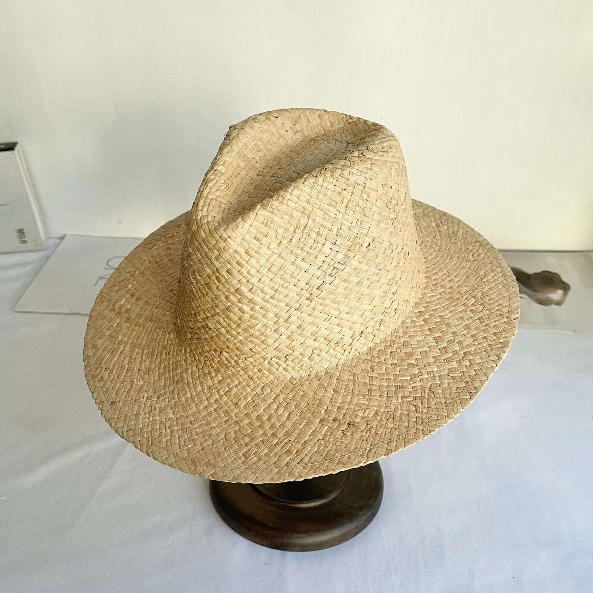 Raffia Beach Hat - Women's Sun Hat - Fashionable Beachwear Accessory - available at Sparq Mart