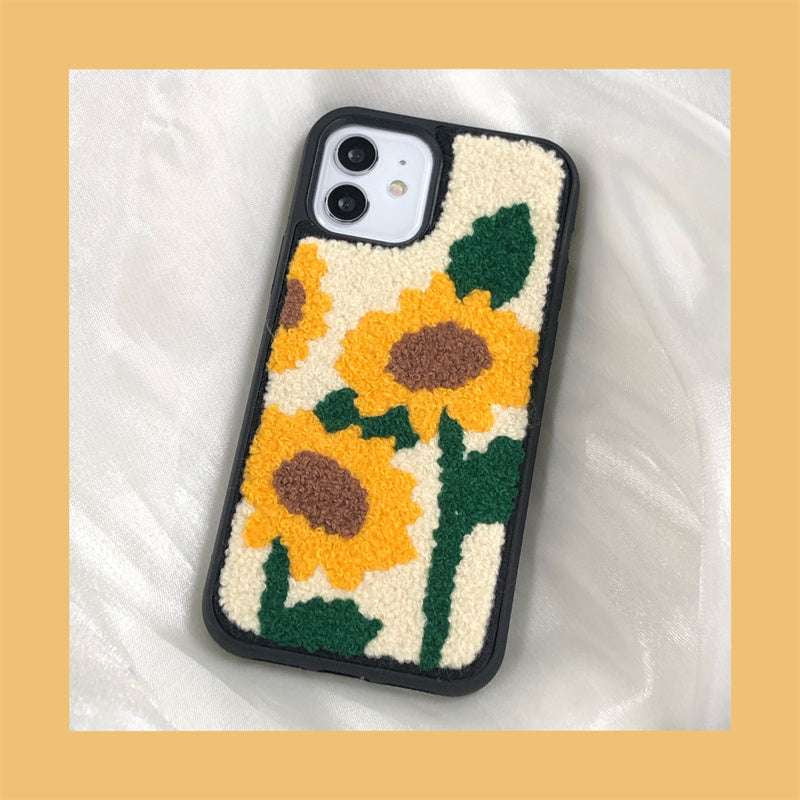 Fashionable Phone Cover, Protective Flannel Case, Sunflower iPhone Case - available at Sparq Mart