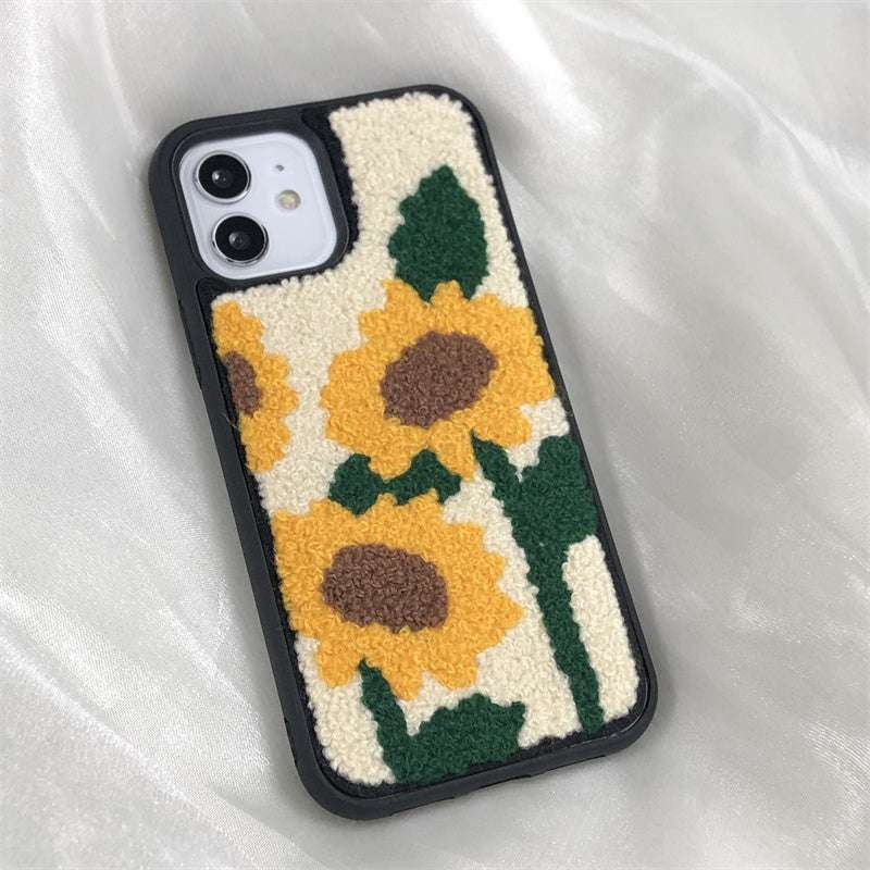 Fashionable Phone Cover, Protective Flannel Case, Sunflower iPhone Case - available at Sparq Mart