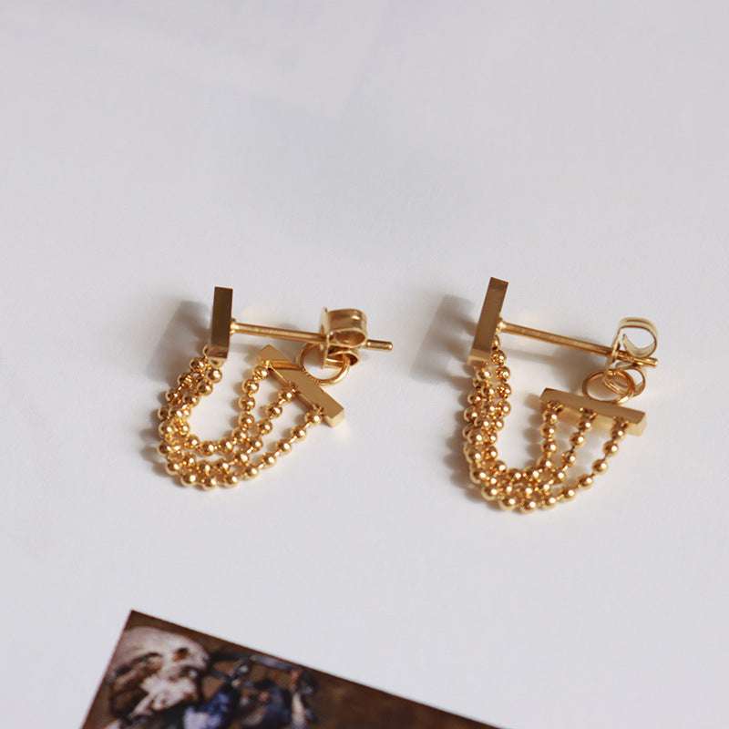 Fashionable Bead Earrings, Trendy Tassel Earrings, Unique Chain Earrings - available at Sparq Mart