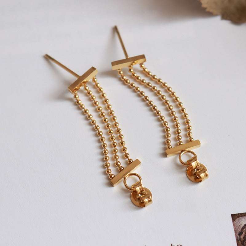 Fashionable Bead Earrings, Trendy Tassel Earrings, Unique Chain Earrings - available at Sparq Mart