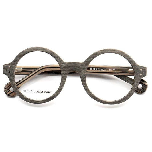 Fashionable Eyewear Style, Round Frame Glasses, Wood Frame Eyeglasses - available at Sparq Mart