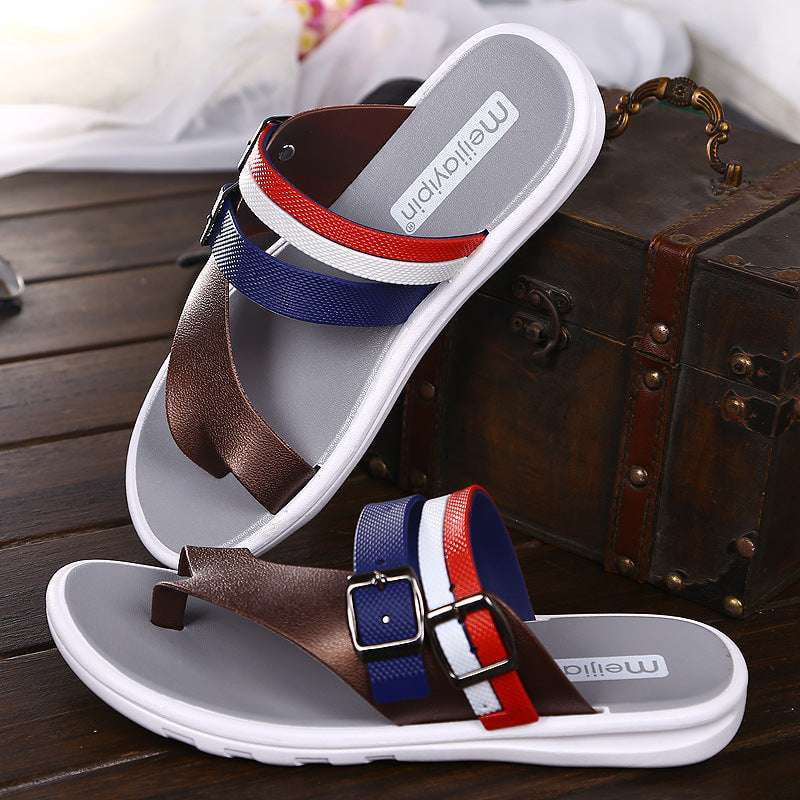 Casual Men's Slides, Durable PVC Slippers, Summer Comfort Sandals - available at Sparq Mart