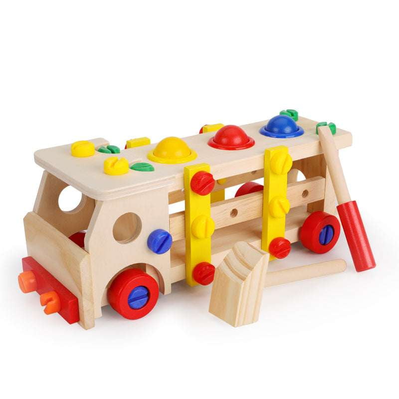 Educational Wooden Toy, Interactive Assembly Toy, Sustainable Kids Car - available at Sparq Mart