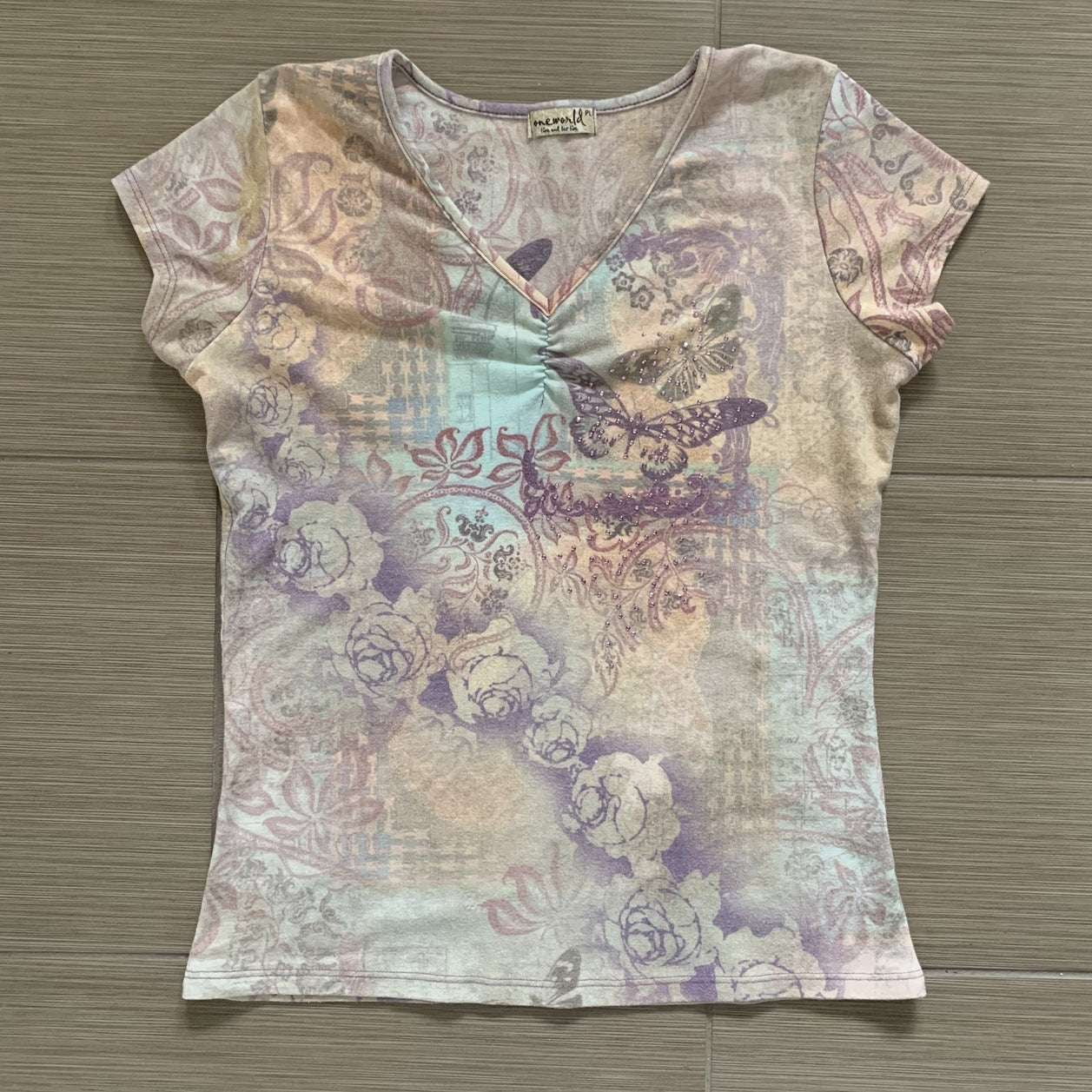 Tie Dye Summer Top, Trendy Floral Shirts, Women's Casual Tops - available at Sparq Mart