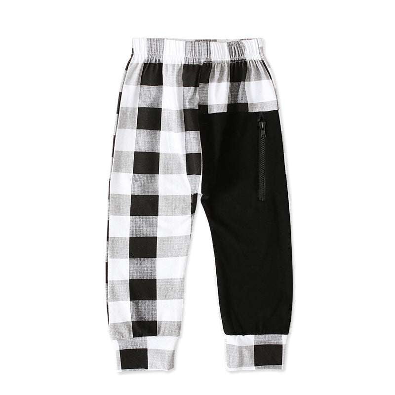 casual trousers for kids, plaid children's trousers, spring and autumn trousers - available at Sparq Mart