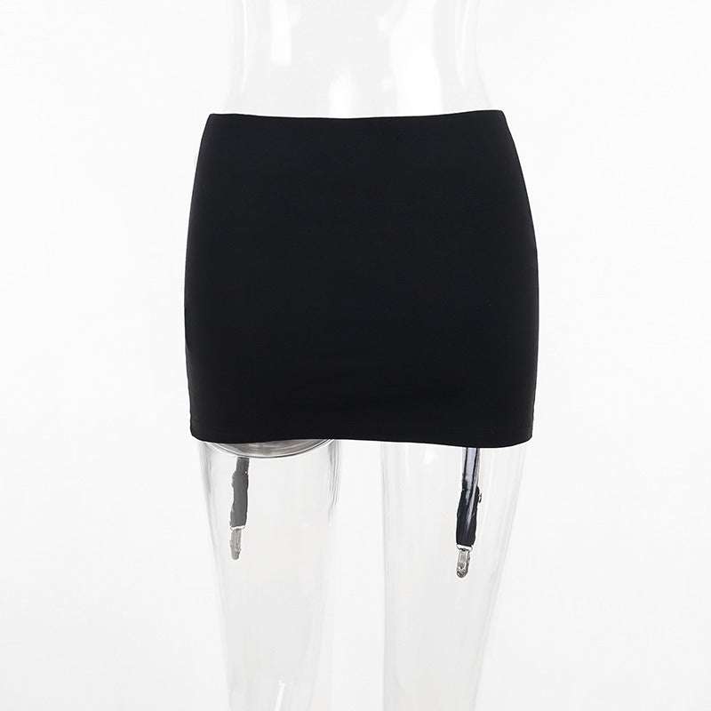 Black Color, Trendy Skirt, Wholesale Skull Print - available at Sparq Mart