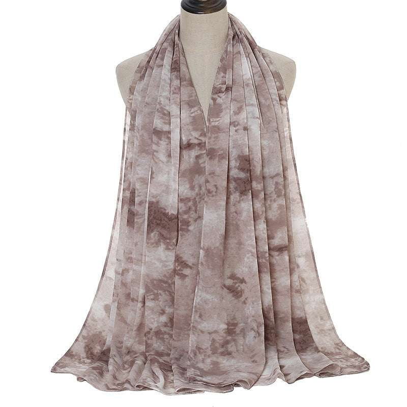 Chiffon Scarf, Scarf Shawl, Trendy Tie-Dye - available at Sparq Mart