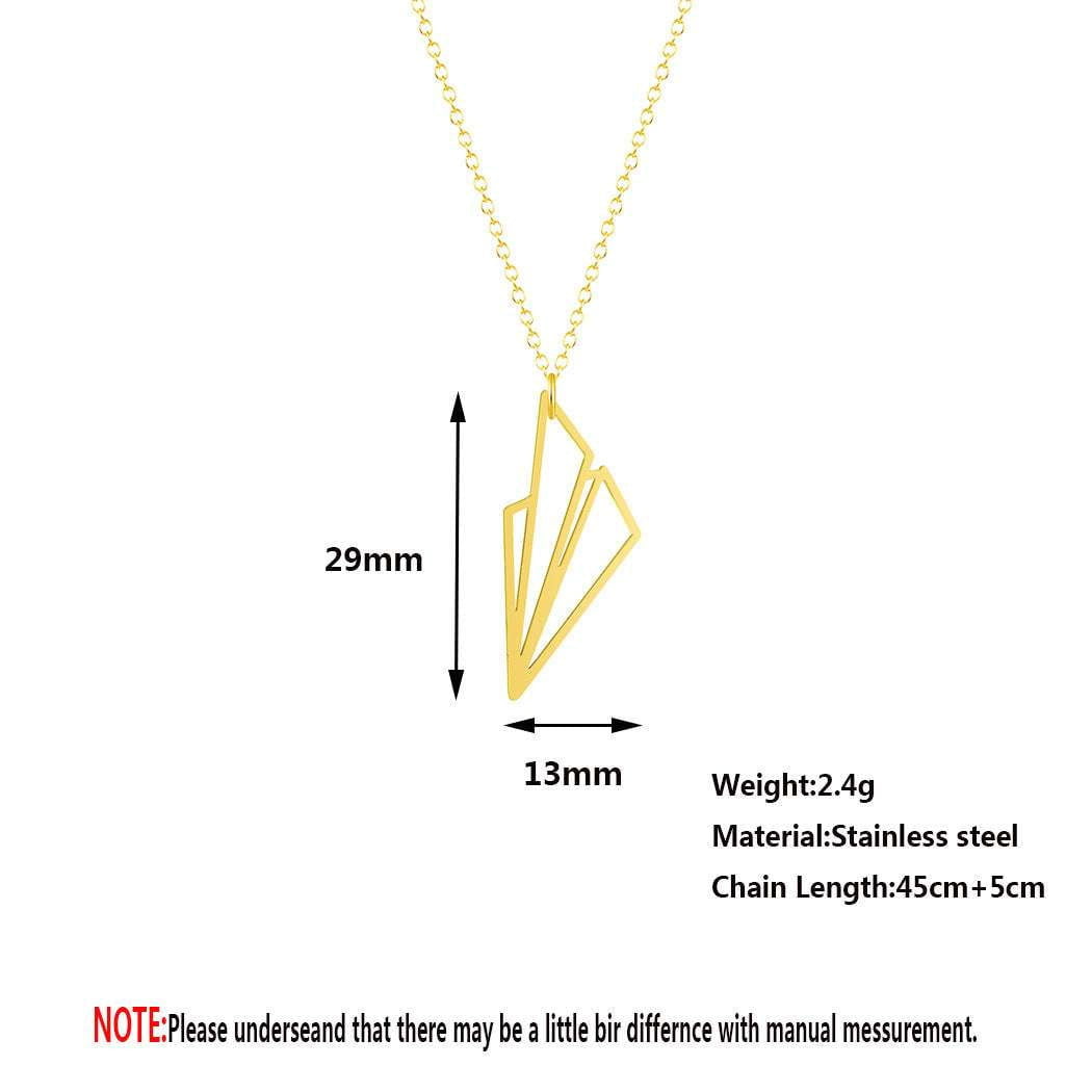 Airplane Pendant Necklace, Fashion Flight Jewellery, Steel Aircraft Necklace - available at Sparq Mart