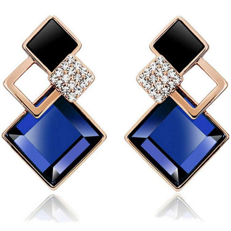 Blue Diamond Studs, Brown Stud Earrings, Sparkling Stud Earrings - available at Sparq Mart