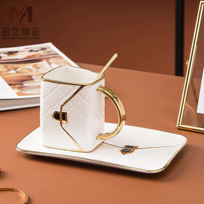 Chic Coffee Mug, Designer Dessert Cups, Novelty Coffee Set - available at Sparq Mart