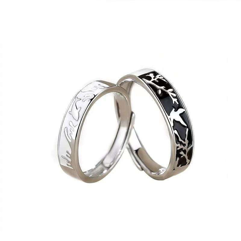 Flying Bird Couple Ring, Swimming Fish Couple Ring, Women's Couple Ring - available at Sparq Mart