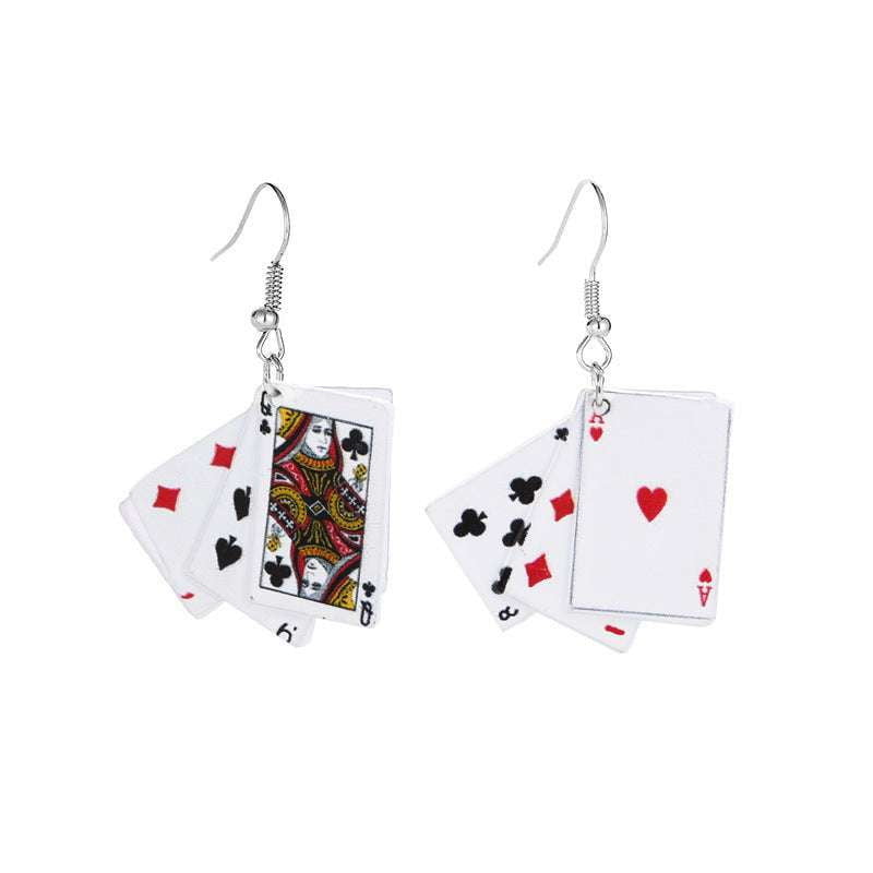 Handcrafted Card Earrings, Quirky Novelty Jewelry, Unique Funny Earrings - available at Sparq Mart