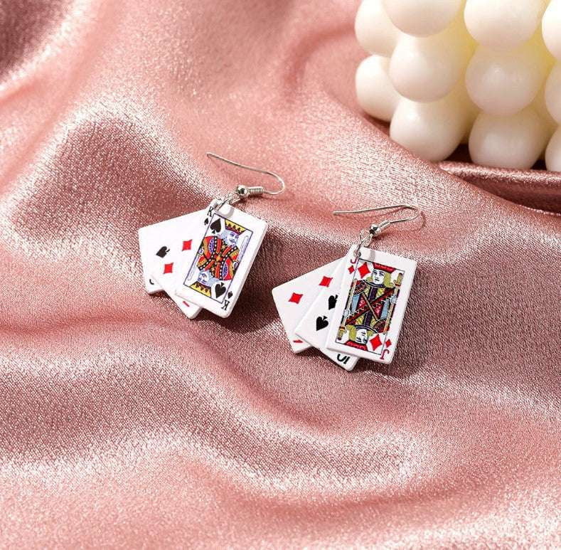 Handcrafted Card Earrings, Quirky Novelty Jewelry, Unique Funny Earrings - available at Sparq Mart