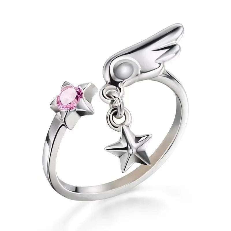 couple silver rings, romantic jewelry gift, silver wing ring - available at Sparq Mart