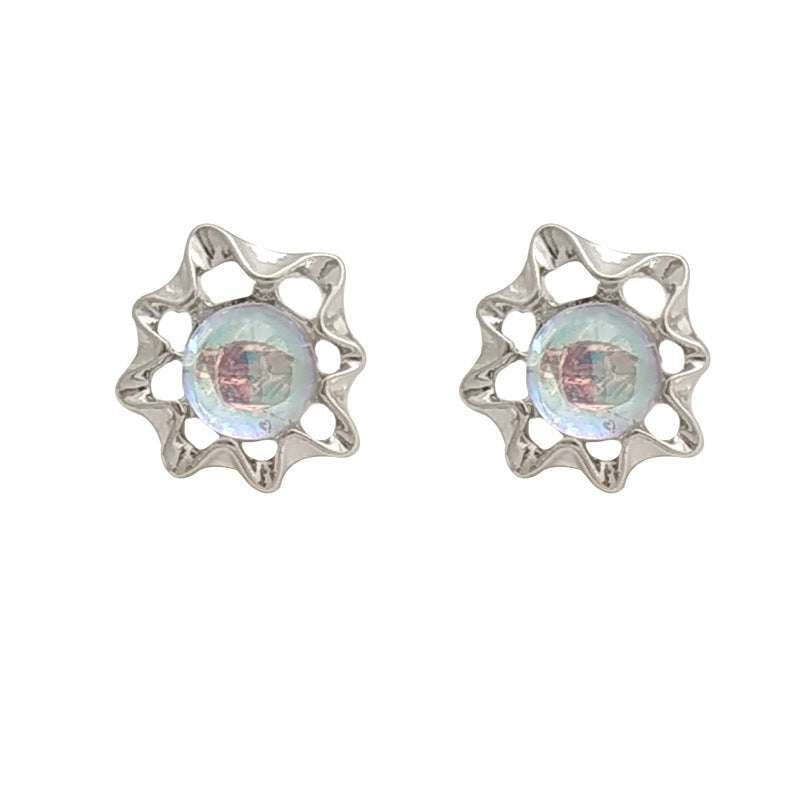 Irregular Earring Design, Silver Personality Earrings, Unique Flower Earrings - available at Sparq Mart