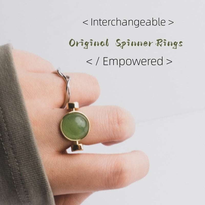 Natural Stone Jewelry, Spinner Rings Anxiety, Stress Relief Rings - available at Sparq Mart