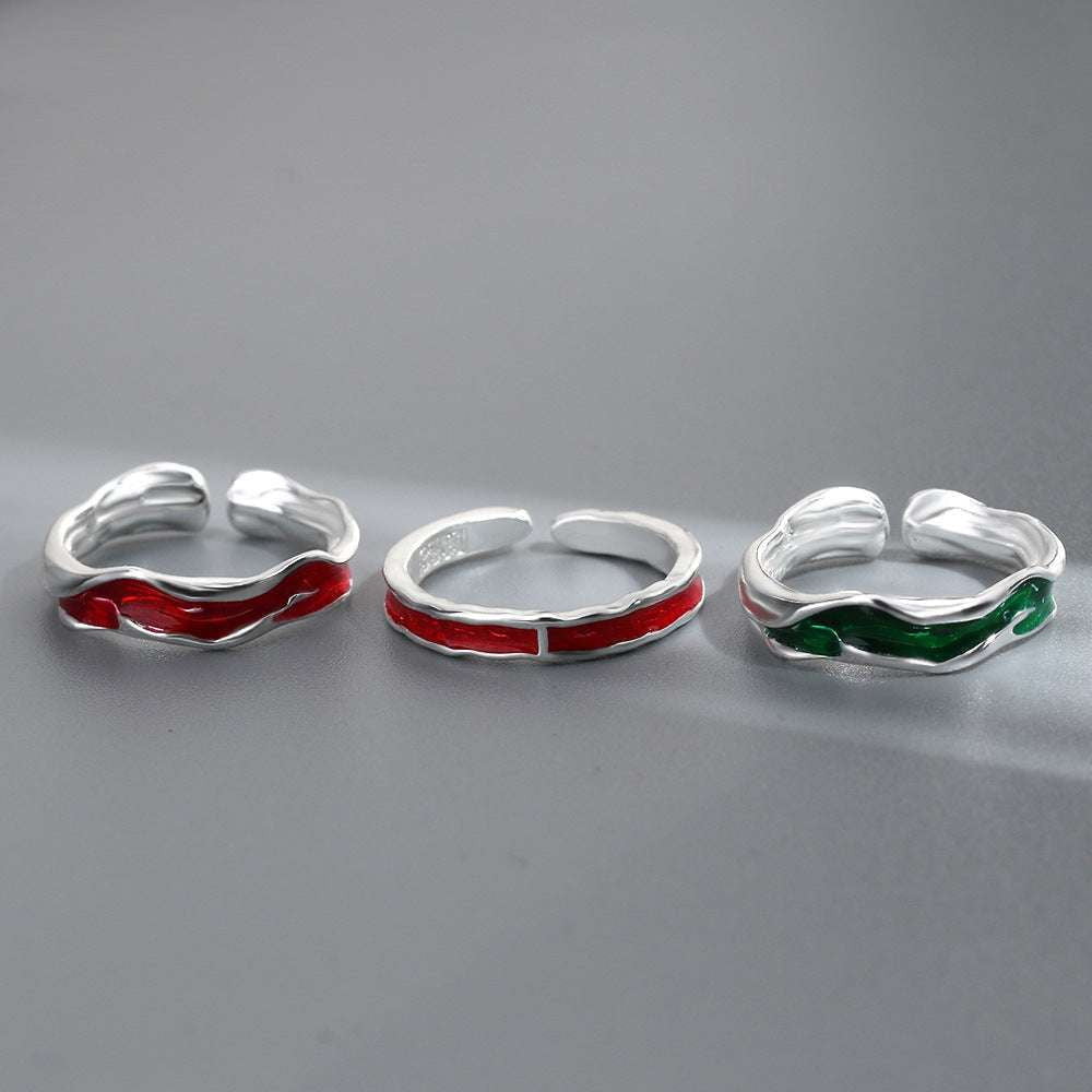 Adjustable Red Ring, Lifetime Jewelry Collection, Wave Ring Set - available at Sparq Mart