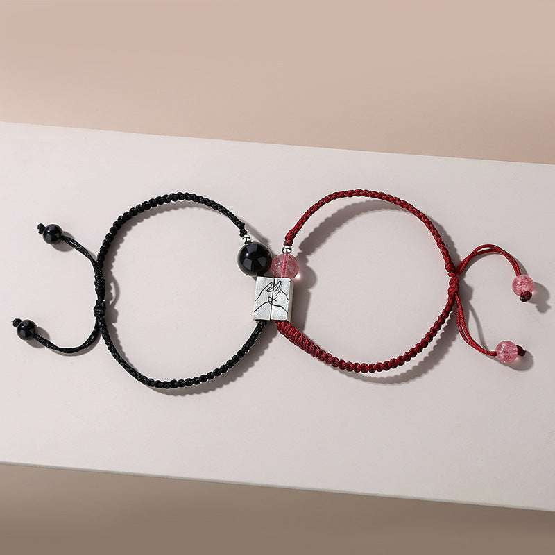 Fashion Cord Bracelet, Red Rope Bracelet, Simple Knot Bracelet - available at Sparq Mart