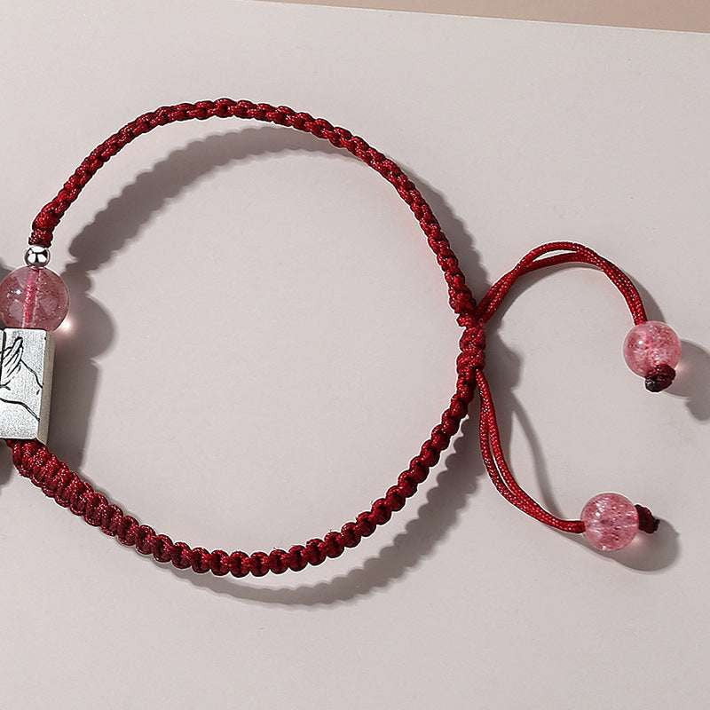 Fashion Cord Bracelet, Red Rope Bracelet, Simple Knot Bracelet - available at Sparq Mart