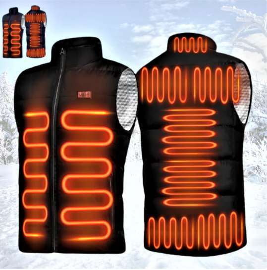 Heated Vest Men, Smart Warming Apparel, USB Thermal Vest - available at Sparq Mart