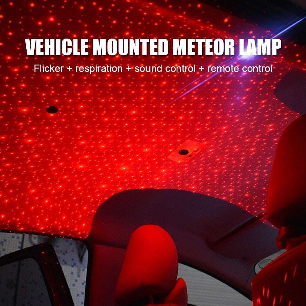 Car Ambient Light, Music Sync Lighting, USB Star Projector - available at Sparq Mart