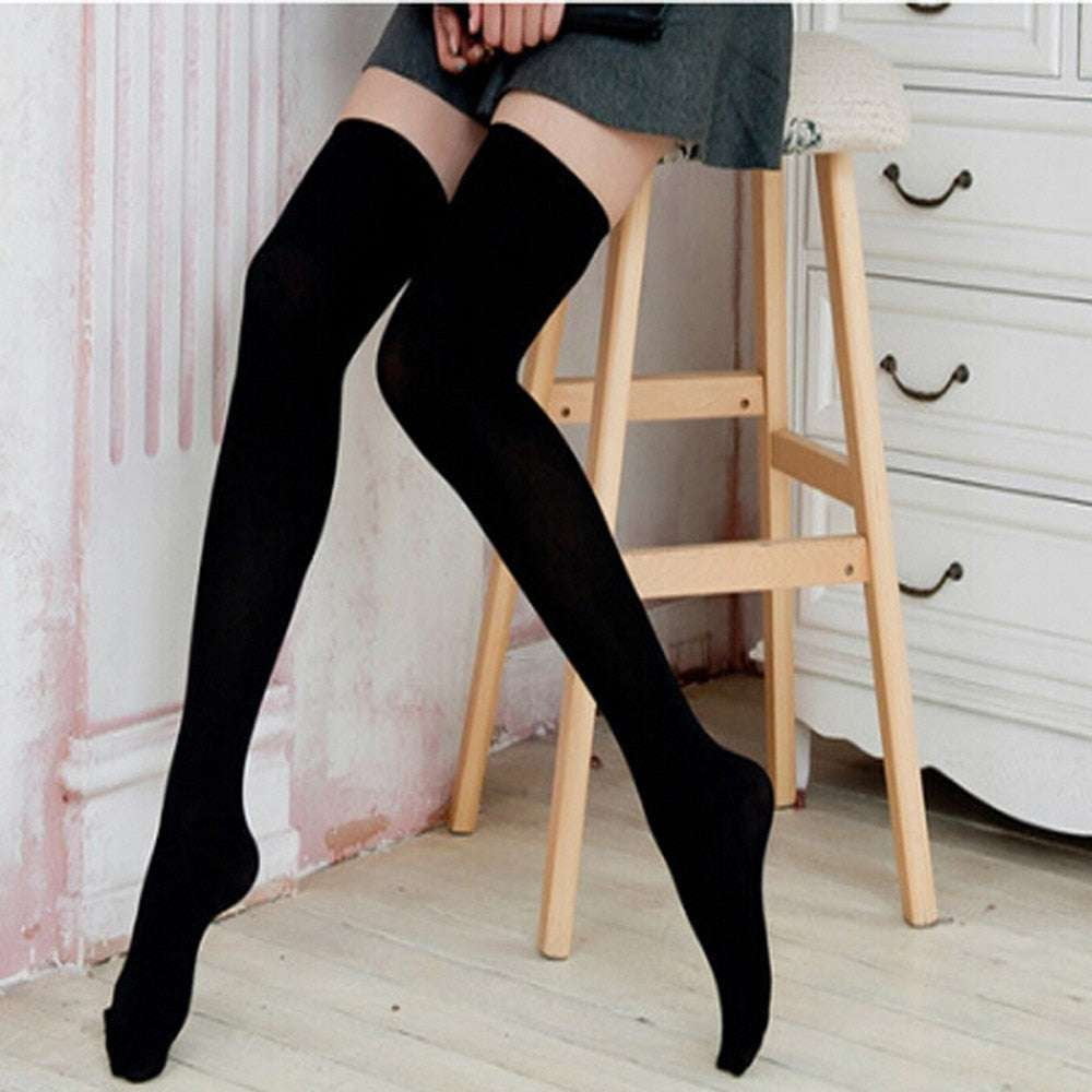 Over-Knee Stockings, Princess Thigh-Highs, Velvet Dance Socks - available at Sparq Mart