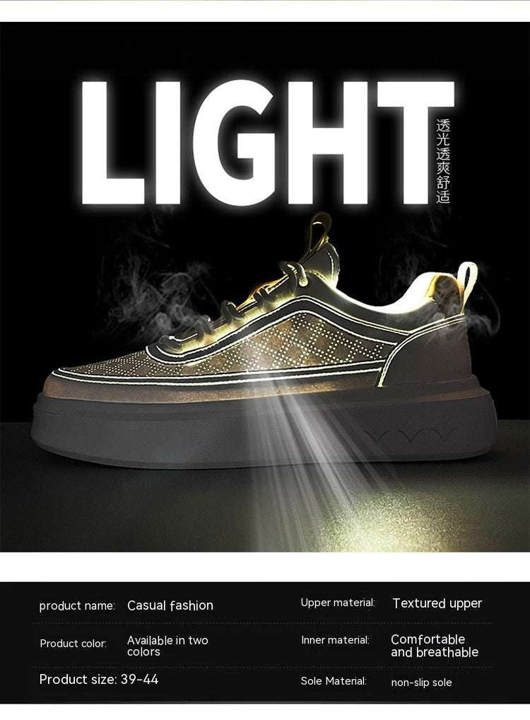 Breathable Athletic Footwear, Men's Platform Sneakers, Multifunctional Casual Shoes - available at Sparq Mart