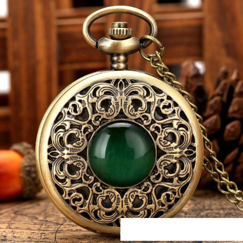 Cat Eye Quartz, Retro Watch Collectible, Vintage Pocket Watch - available at Sparq Mart