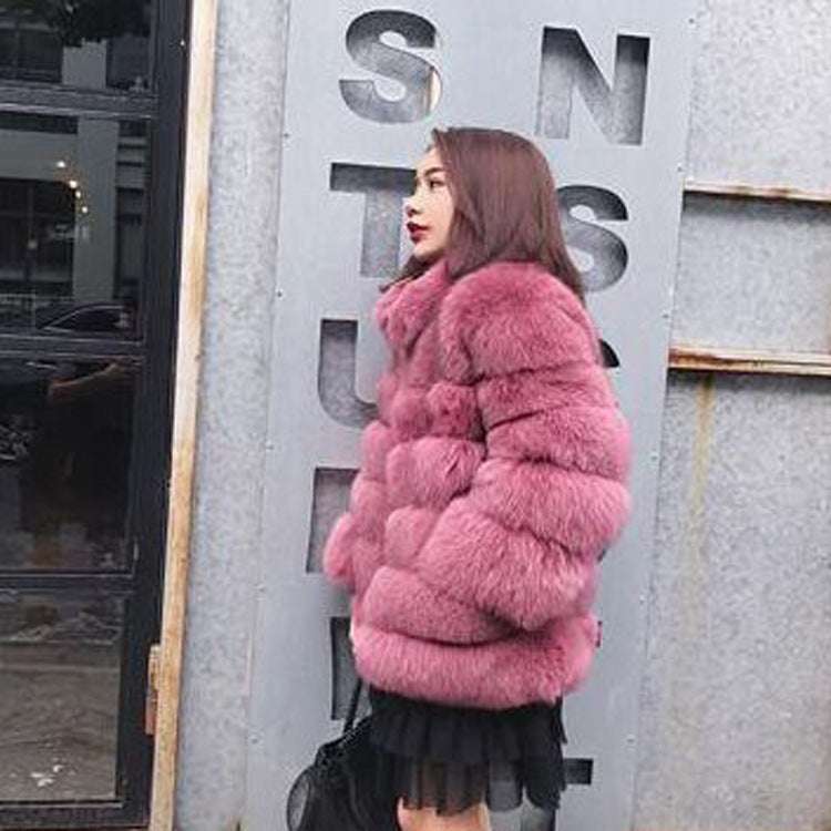 long fur coat, luxury fur coat, Winter women's fur coat - available at Sparq Mart