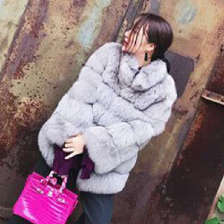 long fur coat, luxury fur coat, Winter women's fur coat - available at Sparq Mart