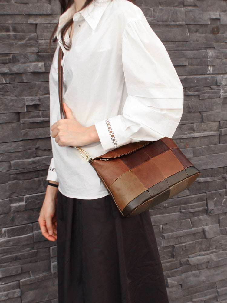 Autumn Leather Purse, Casual Leather Bag, Winter Shoulder Bag - available at Sparq Mart