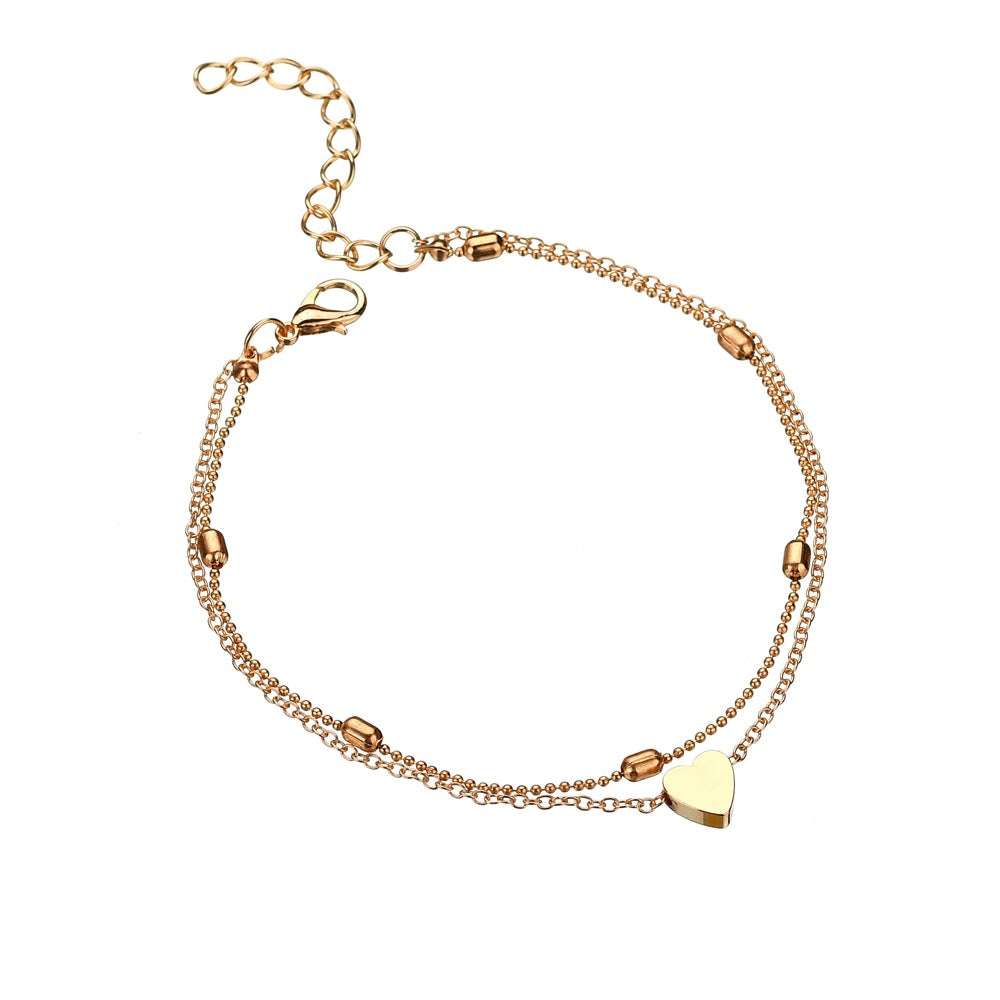 Double Layer Anklet, Love Beach Anklet, Women's Fashion Anklet - available at Sparq Mart