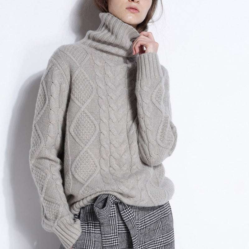 Chic Sweater Outfits, High Neck Sweater, Women's Pullover Tops - available at Sparq Mart