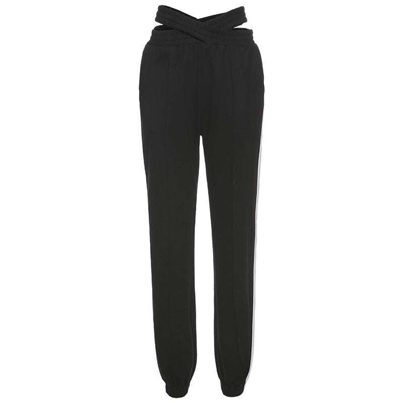 Casual Sports Trousers, Contrasting Color Pants, Women's All-match Trousers - available at Sparq Mart