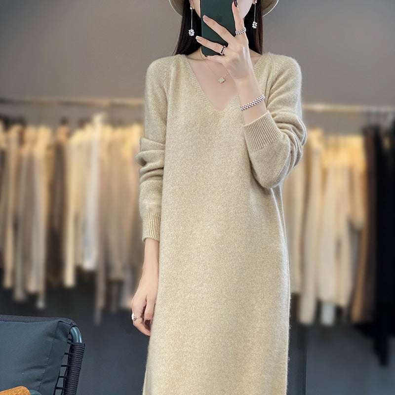 Casual Sweater Dress, Cozy Sweater Dress, Ladies Knit Dress - available at Sparq Mart